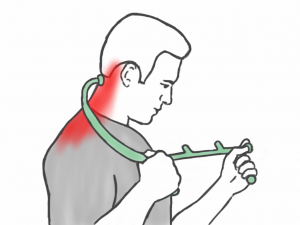 Soft Tissue Therapy - Thera Caning the Neck and Trapezius Muscles
