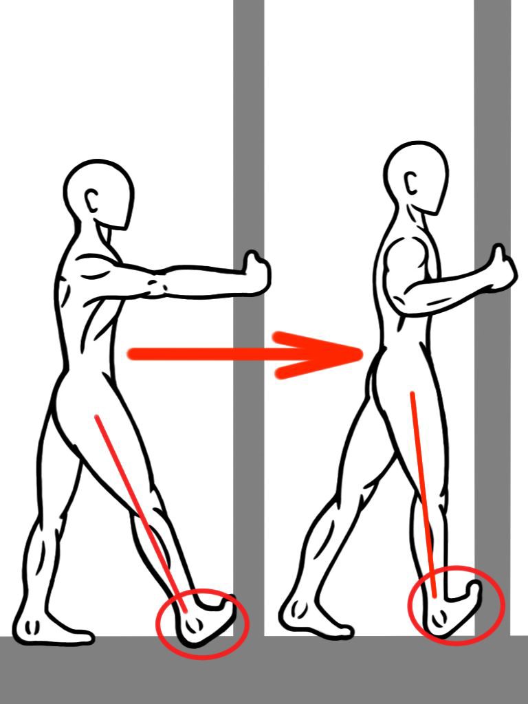 PreHab Exercises - PNF Calf Stretch against the wall for Foot and Ankle Mobility and Activation