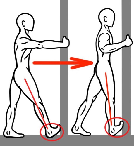 Single-Leg Calf Stretch with Wall Exercise Demonstration