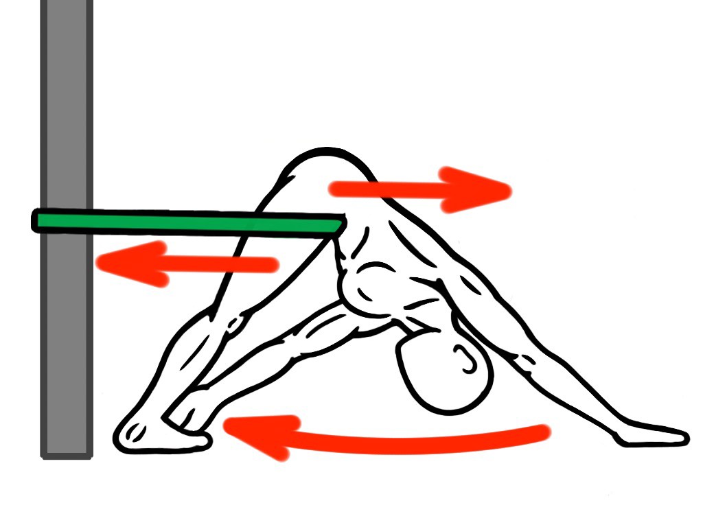 Joint Distraction - Ankle and Hip Mobility - Down Dog with Ankle Touch for Hip Flexion and Hip Adduction - Targets Posterior Chain