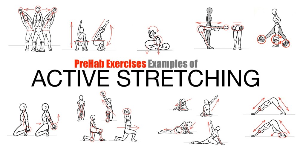 PreHab Exercises - Examples of Active Stretching