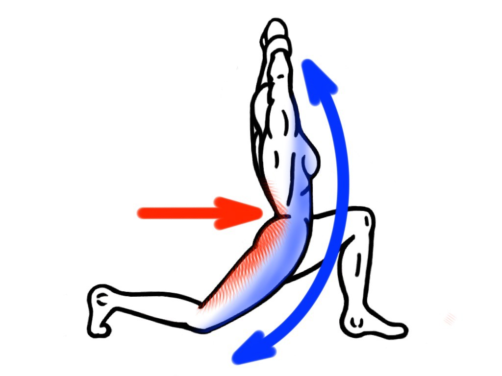 Stretching - PNF Stretch - Contract:Hold - Kneeling Lunge with Lateral Flexion for the Hip Flexors and Lats