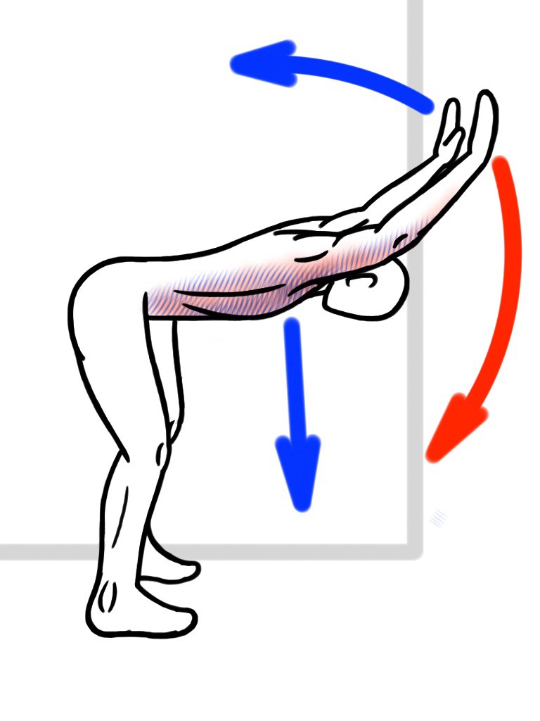Stretching - PNF Stretch - Contract:Relax - Wall Assisted Shoulder Flexion (Chest Expansion) for Thoracic Spine and Shoulder Mobility - Stretch for Chest, Lats and Shoulders
