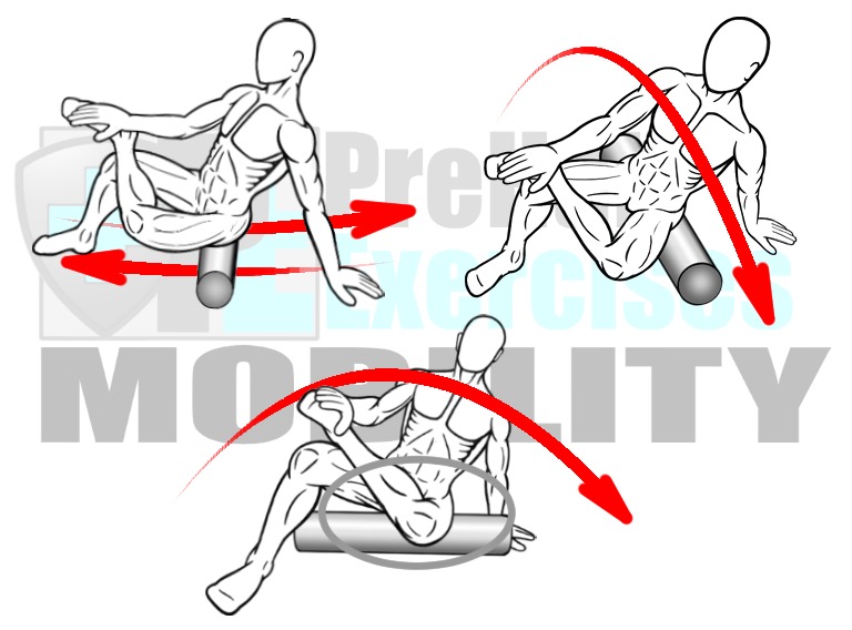 prehab-exercises-foam-rolling-the-posterior-and-lateral-hip-hip-external-rotators-and-piriformis-muscles-for-hip-mobility-alignment-and-stability